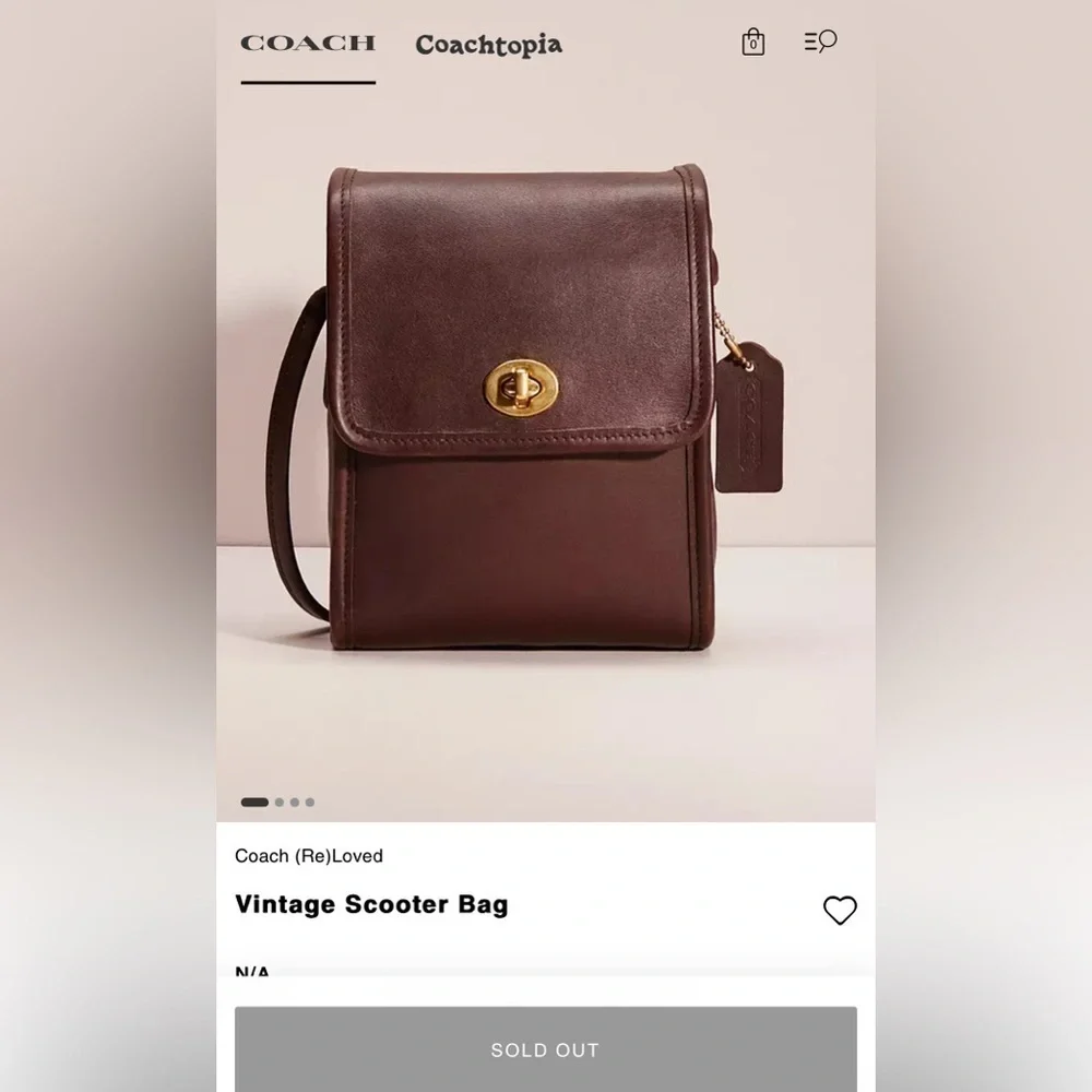 VINTAGE COACH TAUPE BROWN CROSSBODY SCOOTER CROSSBODY BAG
Style 9893 - Picture 12 of 12